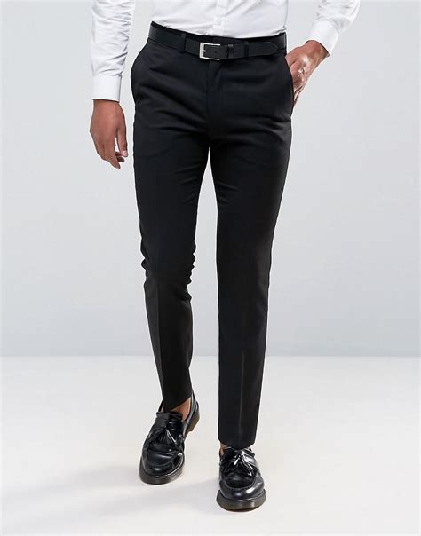 Lyst French Connection Plain Formal Slim Fit Pants In Black For Men