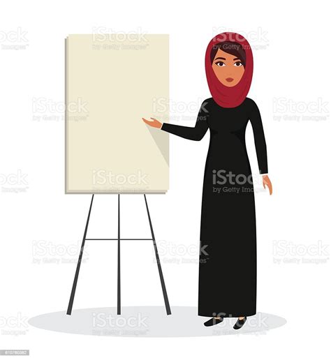 Arab Business Woman Teacher Profession Muslim Businesswoman Wearing