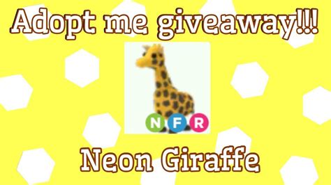 How To Get A Neon Giraffe In Adopt Me For Free Subeloa11