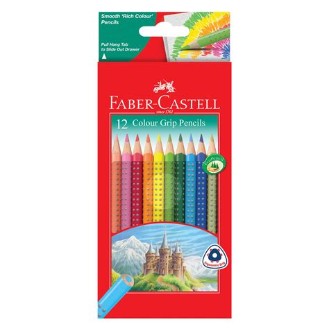 Faber Castell Colour Grip Colour Pencils 12 Pack Stationery