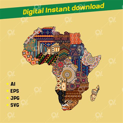African Countries Patterns Map all Countries Ai. Eps Jpg ...