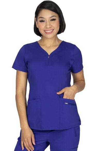 purple label by healing hands women s jeni solid scrub top