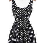 Three Color Dot Backless Bowknot Dress On Luulla