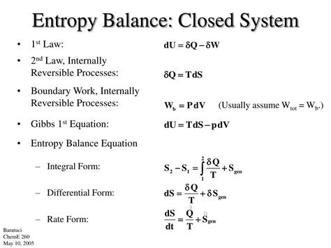 We did not find results for: PPT - ChemE 260 Entropy Balances On Open and Closed ...