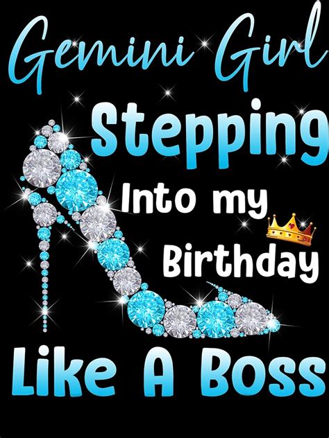 Gemini Girl Stepping Into My Birthday Like A Boss Art Print For Sale