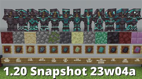 Custom Armor Minecraft 120 Snapshot 23w04a Youtube