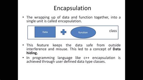 object oriented programming encapsulation data hiding