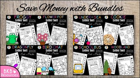 Cut And Paste Letter Sorting Worksheets Bkb Resources