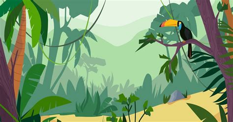 Rainforest Jungle Background Cartoon Vector Clipart Friendlystock