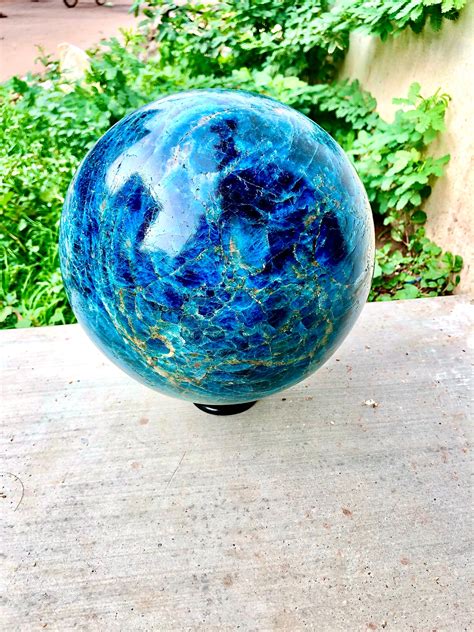 Natural Large Apatite Crystal Sphere 8 inches | Etsy