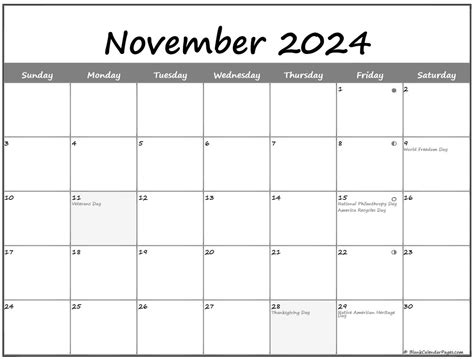November 2020 Lunar Calendar Moon Phase Calendar