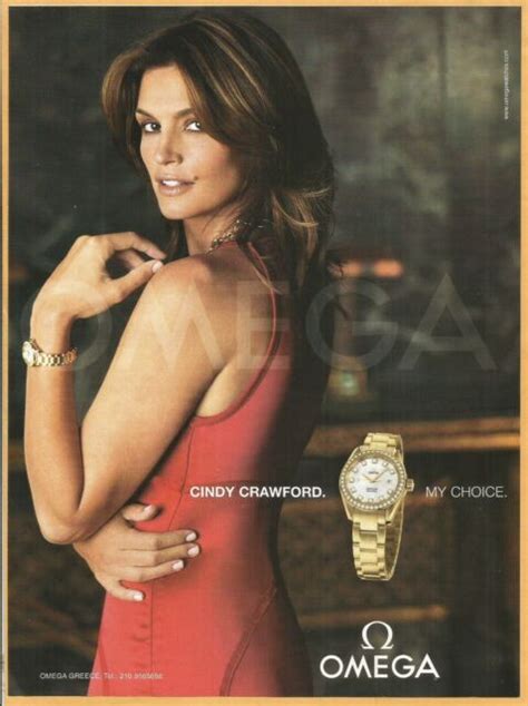 Omega Cindy Crawford 2004 Watch Print Ad Ebay