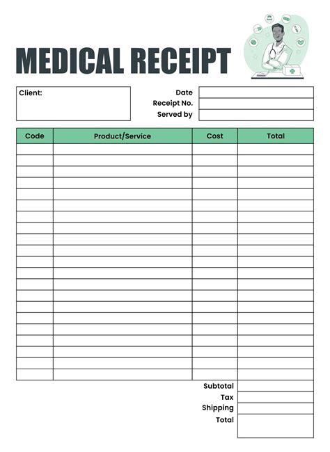 Hospital Payment Receipt Template Pretty Receipt Forms