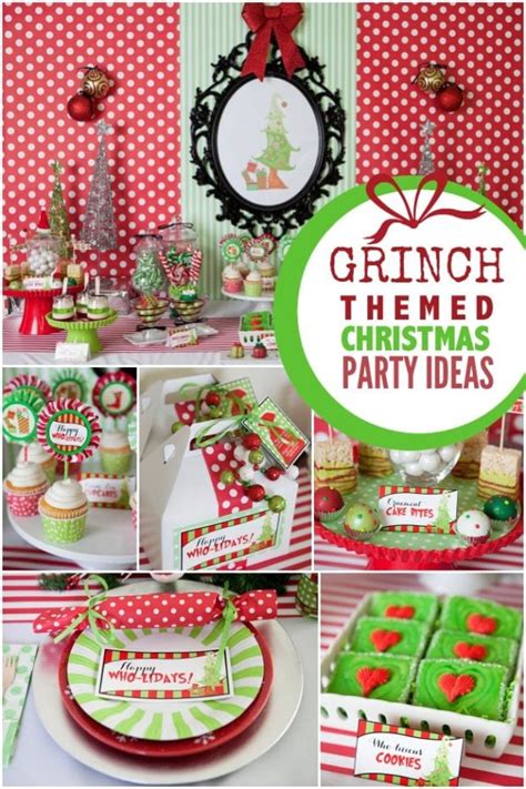 From nifty upcycling ideas to make your own table decorations to fashioning a bar area, these christmas party ideas are simple yet effective. A Grinch Inspired Christmas Party | Spaceships and Laser Beams