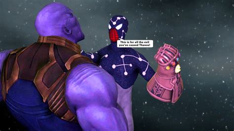 Cosmic Spider Man Vs Thanos By Kongzillarex619 On Deviantart