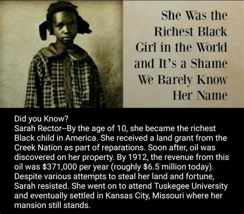 Richest Black Girl In History USABlackHistory Black Africandescent Black History Facts