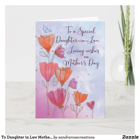 To Daughter In Law Mothers Day Love With Orange Card Orange Cards Mothers Day Cards Cards