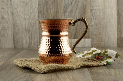Turkish Handmade Pure Copper Mug Set Of 6 Grand Bazaar