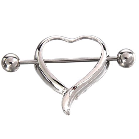 Breast Nipple Piercing Teton Surgical Stainless Steel Bar Chest Heart Jewelry On