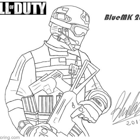 Call Of Duty Coloring Pages Black And White Free Printable Coloring Pages