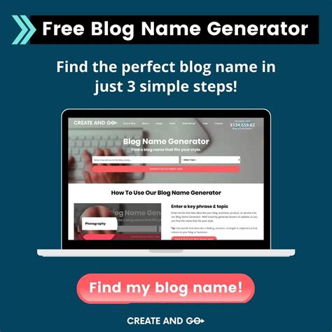 1 Blog Name Generator Find The Perfect Name For Your Blog Blog