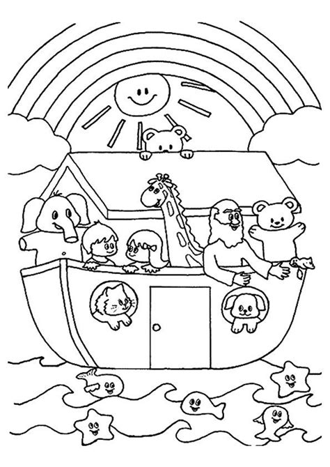 The first coloring page i'm sharing is a basic story sequence page for the story of noah. Noahs Ark Rainbow Coloring Page - Learning How to Read