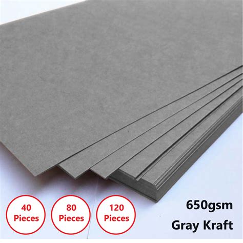 A4 Gray 650gsm Cardboard Chipboard Boxboard 1mm Recycled Card Packaging