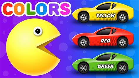 Learn Colors For Children With Packman Cartoon Colours For Kids To