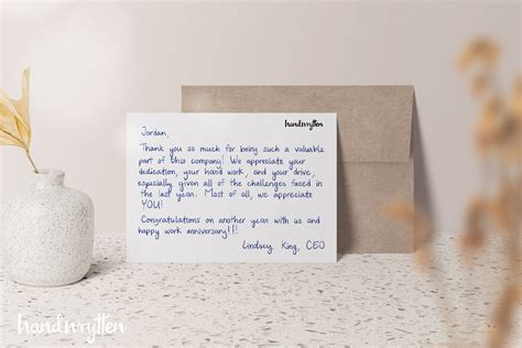 How To Write A Business Thank You Card Handwrytten