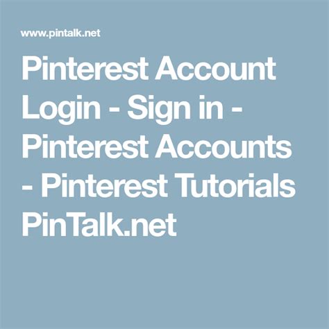 Pinterest Account Login Sign In Pinterest Accounts Pinterest