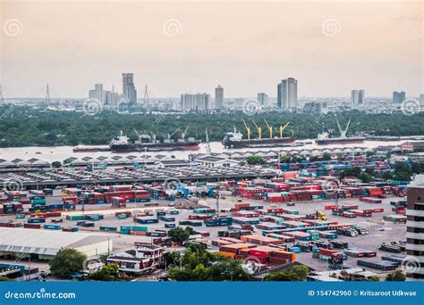 View Of Bangkok Port Of `port Authority Of Thailand` Editorial Image