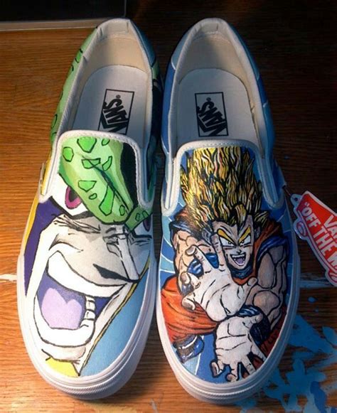 Both sneakers for gohan and cell will be available for purchase online made for sneaker freakers and anime fanatics, this collection highlights the most epic battle scenes from dragon ball z. these zx500 shoes are. Pin by Salena Blanton on Ink12 | Dragon ball, Custom painted shoes, Dragon ball super goku