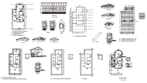 Residential Building Electrical Fitting Detail Elevation D View Layout