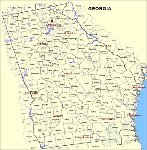 Map Of North Georgia Cities World Map
