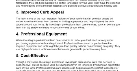 5 Benefits Of Investing In Professional Lawn Care Services In Hutto
