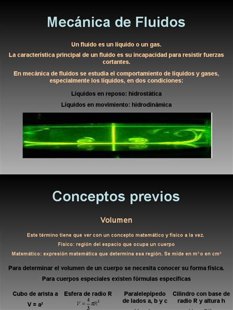 Mecánica De Fluidos Líquidos En Reposo Hidrostática Líquidos En