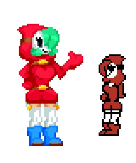 Custom Pixel Art Of Shy Gal A Fan Made Character Also Includes Sprite Art Of Her In The Style