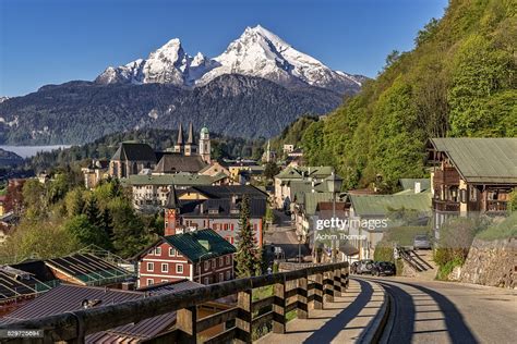 Berchtesgaden Bavaria Germany Cityview High Res Stock