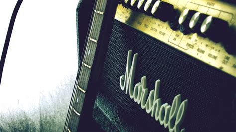 Wallpapers in ultra hd 4k 3840x2160, 8k 7680x4320 and 1920x1080 high definition resolutions. Download Wallpaper 1920x1080 marshall, amp, guitar Full HD 1080p HD Background