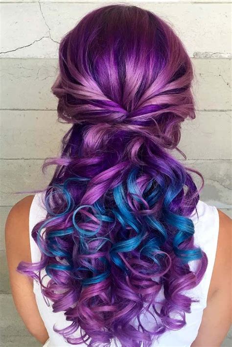 This can help to neutralize yellow or orange tones and will get you a cobalt blue shade! Fabulous Purple and Blue Hair Styles | LoveHairStyles.com ...