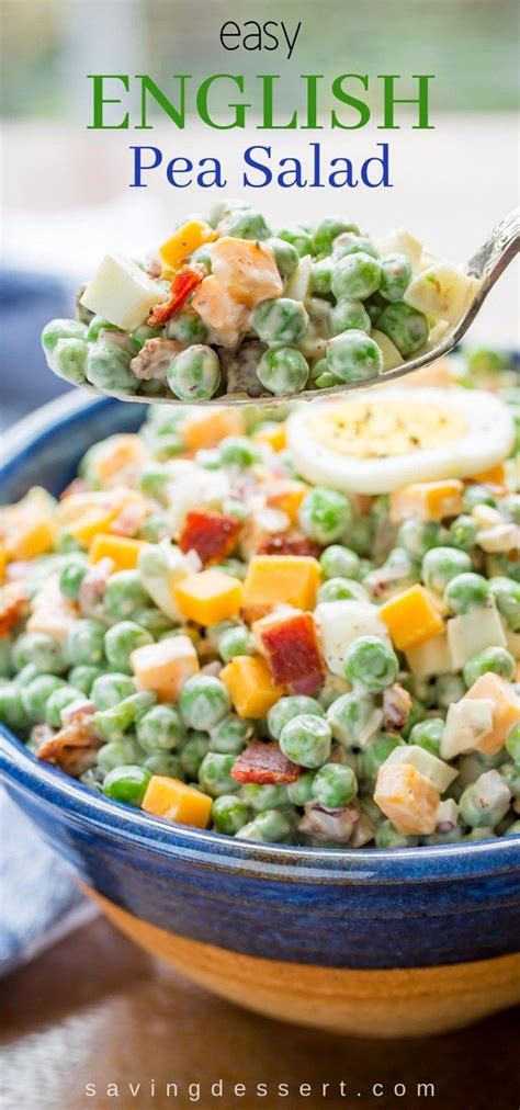 It will be great to please the eye of guests. Easy English Pea Salad | Recipe | Pea salad recipes, Salad ...