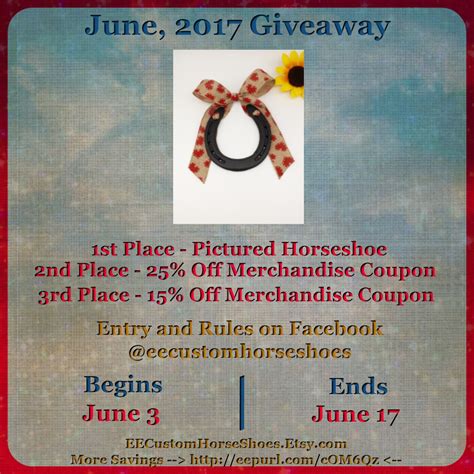 Enter our 1st Giveaway! Enter on our Facebook page pinned post! @eecustomhorseshoes Good L 