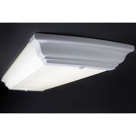 Shop Portfolio White Acrylic Ceiling Fluorescent Light Common 4 Ft