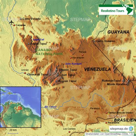 Stepmap Gran Sabana Landkarte Für Venezuela