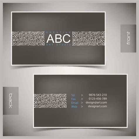 Cultivate your personal brand and enter meetings with confidence. Creative Business Cards Vector background 02 free download