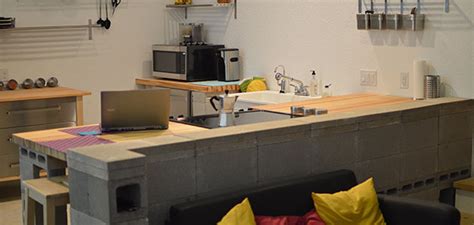 Concrete kitchen rustic will cabinetry bring more advantages of as a cabinets bold and open counters building cooking table how to add your industrial style with best. How to Build a Cinder Block Kitchen - Step-by-Step Guide