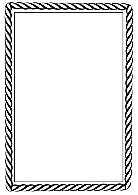 Ropes Border A4 Frame Ropes Border Border Rope Png Transparent