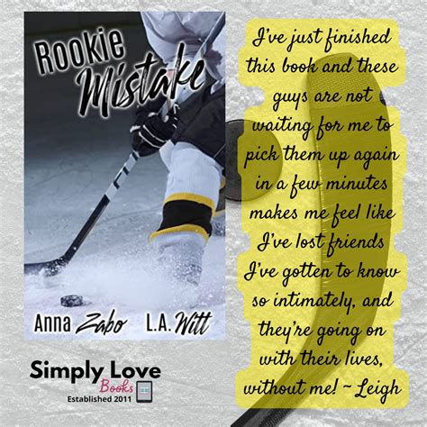 Leighs Review ~ Rookie Mistake By Anna Zabo And La Witt Simply Love Book Reviews