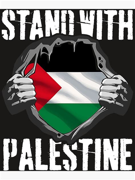 Free Palestine Gaza Palestinian Flag Stand With Falastin Tee Poster For Sale By Zion345