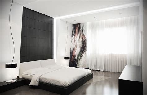 All white can get boring, fast, so liven it up with potted plants and greenery. White Modern Bedroom on Behance